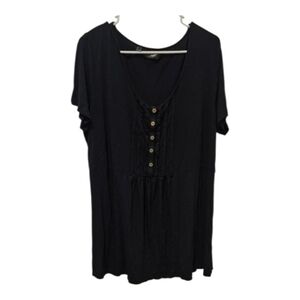 Classic Black Button-Down Women's Top